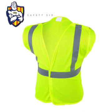 Safety Vest Hi-Viz Yellow Reflective Vest